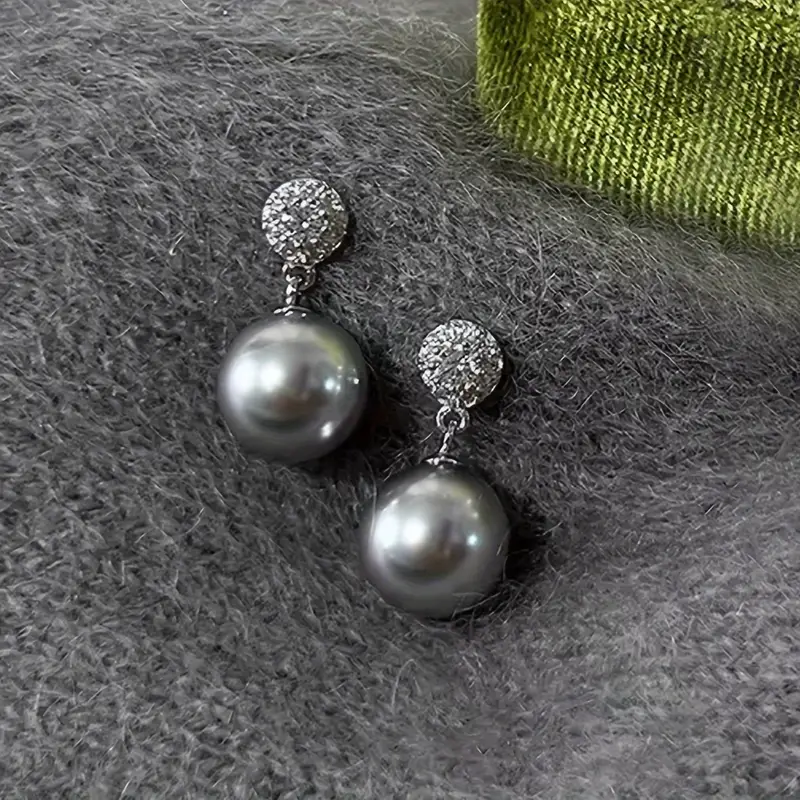 LunaLuxe™ | Elegante Zwarte Parel Oorbellen