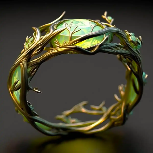Aina™ | Groene Opaal Natuurlijke Ring