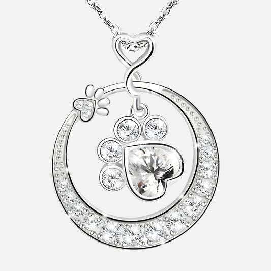 Seaton™ | Zilveren Poot Ketting met Zirconia